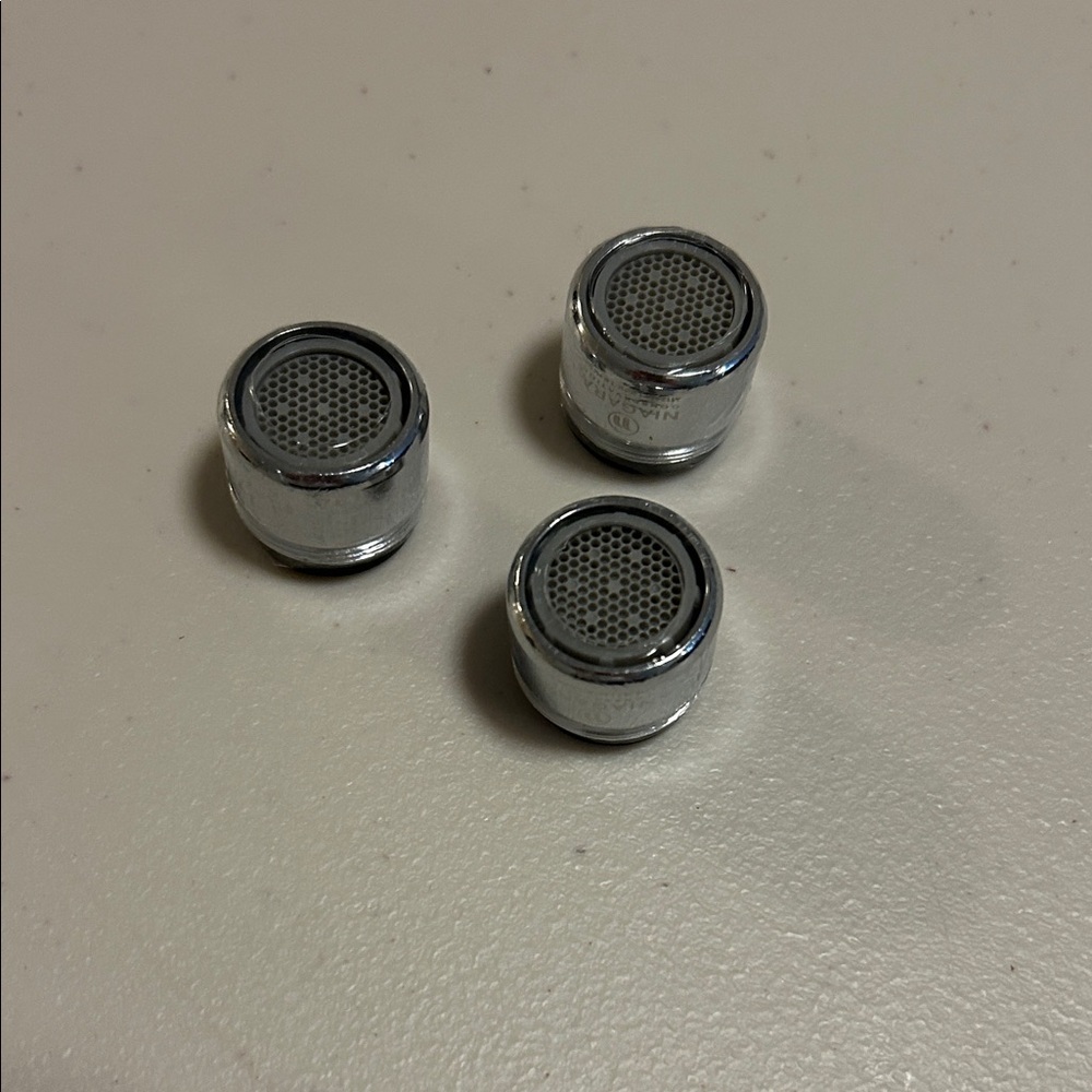 Chrome Faucet Aerator Replacement (Set of 3) - Silver